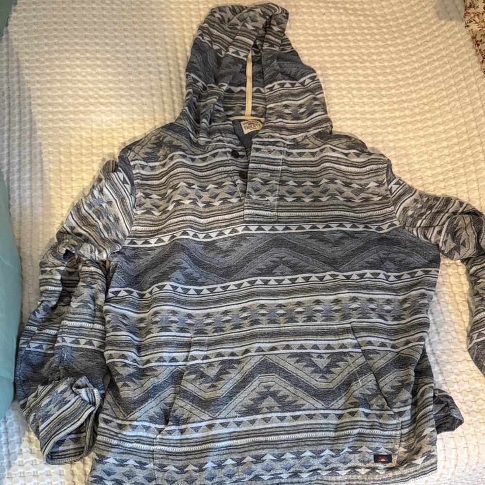 Faherty Pacific Hooded poncho